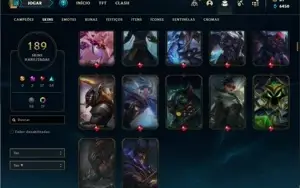 Conta prata 2 com TODOS os champs e 189 Skins + 1 Prestigio