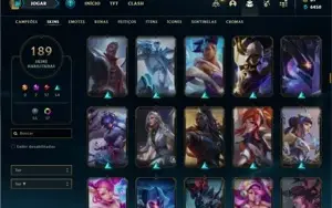 Conta prata 2 com TODOS os champs e 189 Skins + 1 Prestigio