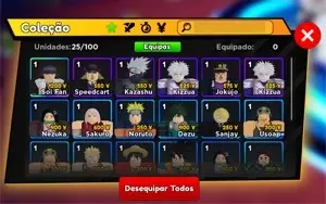 Conta SoiFan Anime Adventures Roblox LV1