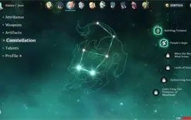 Conta AR 45 com Jean C2, Ganyu e Cortador de Jade Primordial