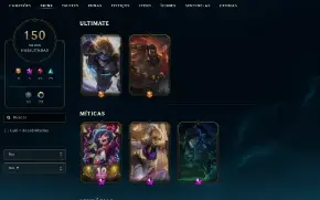 MMR Platina Todos os campeões 150 skins 70 cromas e +150k EA