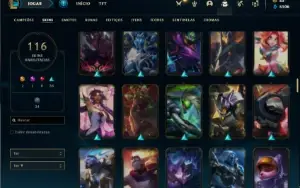 Conta bronze 4 com 150 Champs e 116 Skins
