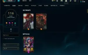 Conta bronze 4 com 150 Champs e 116 Skins