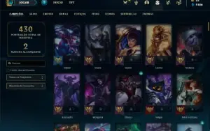 Conta bronze 4 com 150 Champs e 116 Skins