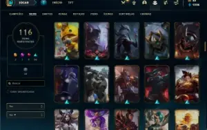 Conta bronze 4 com 150 Champs e 116 Skins