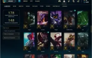Conta bronze 4 com 25 skins e 79 champs