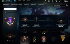 Conta bronze 4 com 25 skins e 79 champs