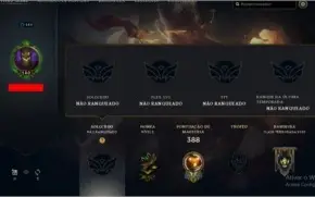 Conta league of legends de 2016