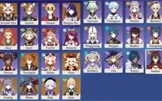 Genshin AR57 - 10 5* e todos os 4* - varios cards de eventos