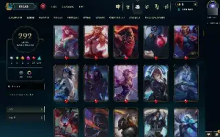 Conta Mestre + 500 Pdl Full Champions 292 Skins Full Acesso