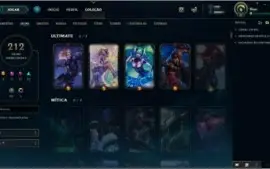 Conta Platina 5 com todos os campeões e 212 skins