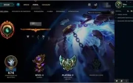 Conta Platina 5 com todos os campeões e 212 skins