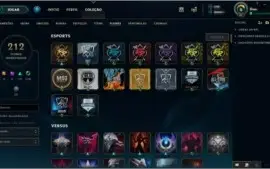 Conta Platina 5 com todos os campeões e 212 skins