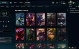 Conta Platina 5 com todos os campeões e 212 skins