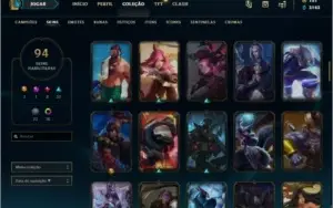 Conta lol-borda de platina-nivel 357-93 skins + 1 ultimate