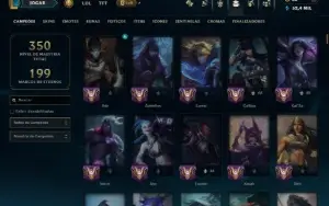TODOS os Champs e 136 Skins ( MONO ADC ) +6 Prestigios