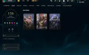 TODOS os Champs e 136 Skins ( MONO ADC ) +6 Prestigios