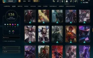 TODOS os Champs e 136 Skins ( MONO ADC ) +6 Prestigios