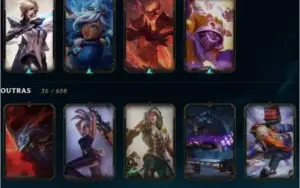 conta de lol nivel 209 67 skins