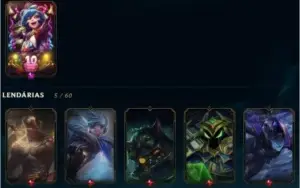 conta de lol nivel 209 67 skins