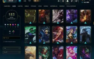 Prata 3 com TODOS os Champs e 183 Skins ( ADC / SUP / JG )