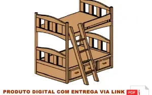 Projeto Para Fazer Beliche com Gavetas Estilo Chalé