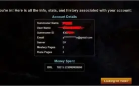 Conta Platina 2 391 Skins