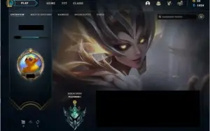 Platina 1, 77 campeões, 66 skins incluindo Zyra Prestígio