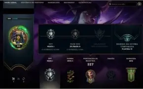 Conta LoL Plat IV 464 skins