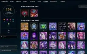 Conta LoL Plat IV 464 skins