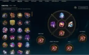 Conta LoL Plat IV 464 skins