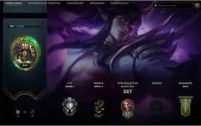 Conta LoL Plat IV 464 skins