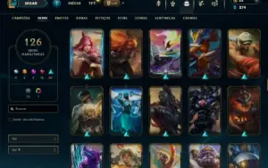 Platina 1 com 115 Champs e 126 Skins + 1 Prestigio