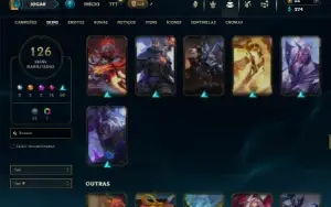 Platina 1 com 115 Champs e 126 Skins + 1 Prestigio