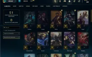 Esmeralda 4 com 42 Champs e 7 Skins + 2 Fragmentos