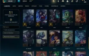 Esmeralda 4 com 42 Champs e 7 Skins + 2 Fragmentos