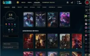 Conta lol 58 Skins lvl 88