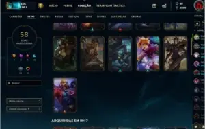 Conta lol 58 Skins lvl 88