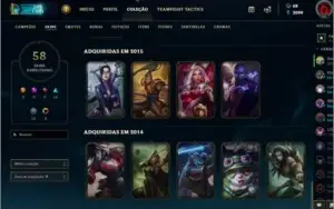 Conta lol 58 Skins lvl 88
