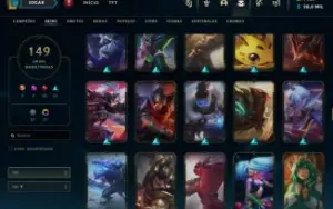 Conta lol 1420rp 28k essencia azul ex diamante 2 anos