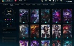 Conta lol 1420rp 28k essencia azul ex diamante 2 anos