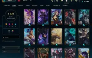 Conta lol 1420rp 28k essencia azul ex diamante 2 anos