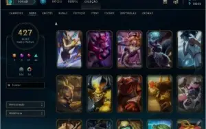 CONTA PLATINA COM MUITAS SKINS
