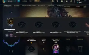Unranked com 30 Champs e 4 Skins