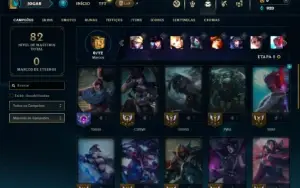 Unranked com 30 Champs e 4 Skins