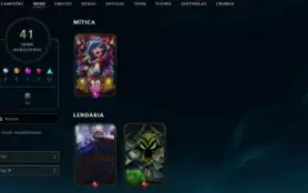 Conta League of Legends Full Acesso - 99 Champs e 41 Skins