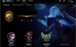 Conta League of Legends Plat v 92 Skins