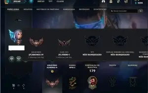 Conta Bronze 4 com 70 Champs e 52 Skins