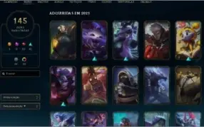 Conta de LOL Platina 3 + 145 Skins + Todos os Campeões