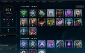 Conta de LOL Platina 3 + 145 Skins + Todos os Campeões